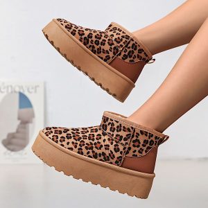 Bottines fourrées léopard - MAVE TENDANCE Saint-Dizier