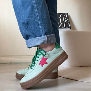 Baskets vertes "Rosy"