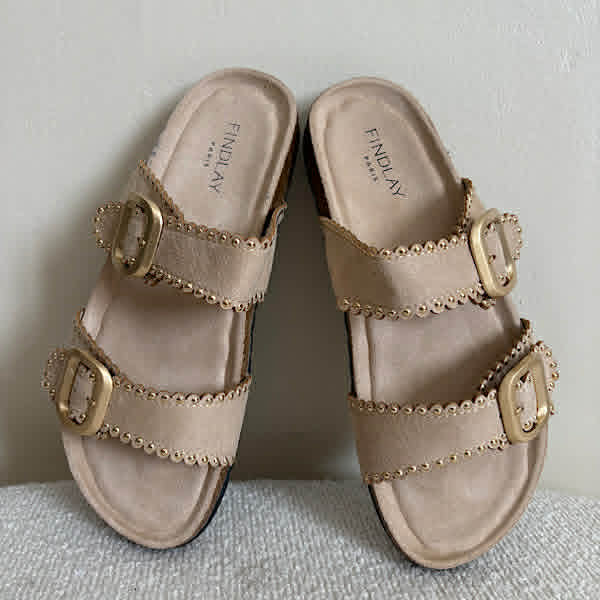 Claquettes beiges "Taline" – Image 3