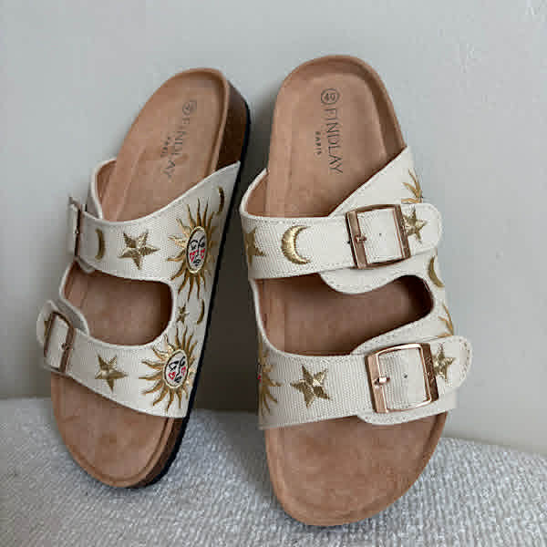 Claquettes brodées "Cloé" – Image 4